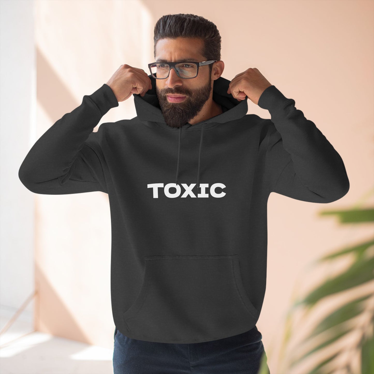 Three-Panel Fleece Hoodie - TOXIC Vibes