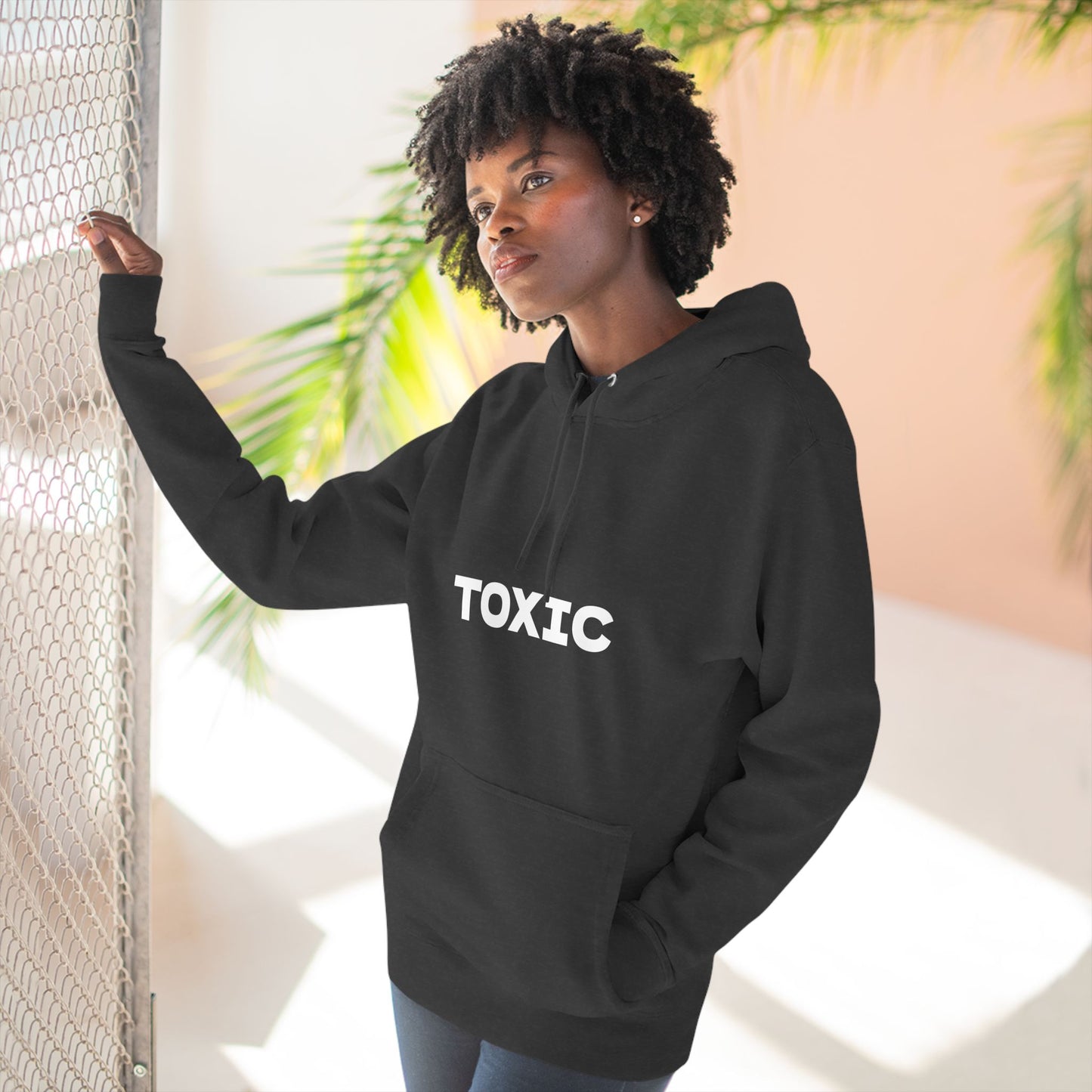 Three-Panel Fleece Hoodie - TOXIC Vibes